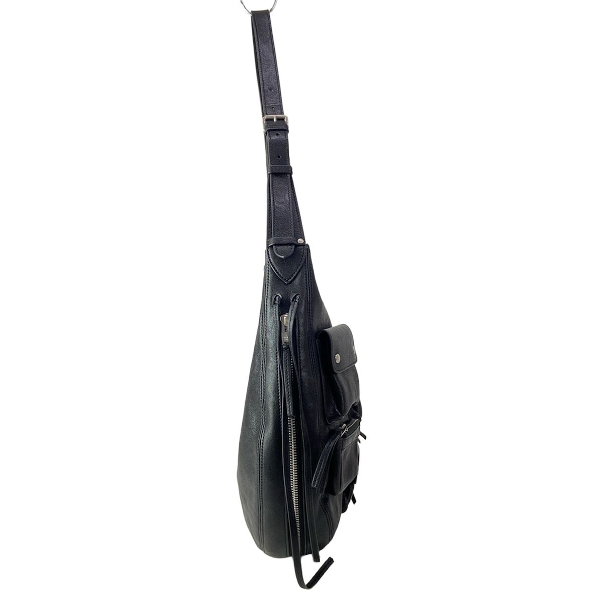 Celine Shoulder Bag Black Multi Pocket Leather — view 2