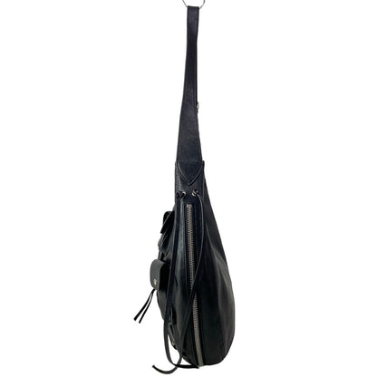 Celine Shoulder Bag Black Multi Pocket Leather — view 4