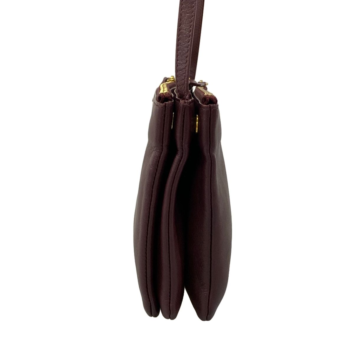 Celine Shoulder Bag Triola Bordeaux Leather — view 4