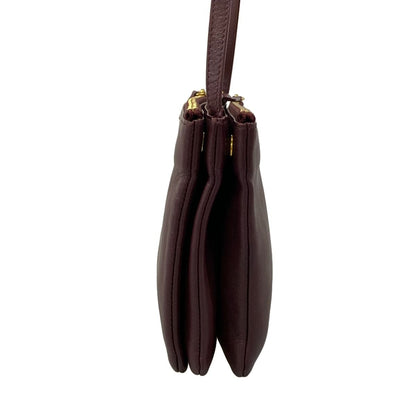 Celine Shoulder Bag Triola Bordeaux Leather — view 4