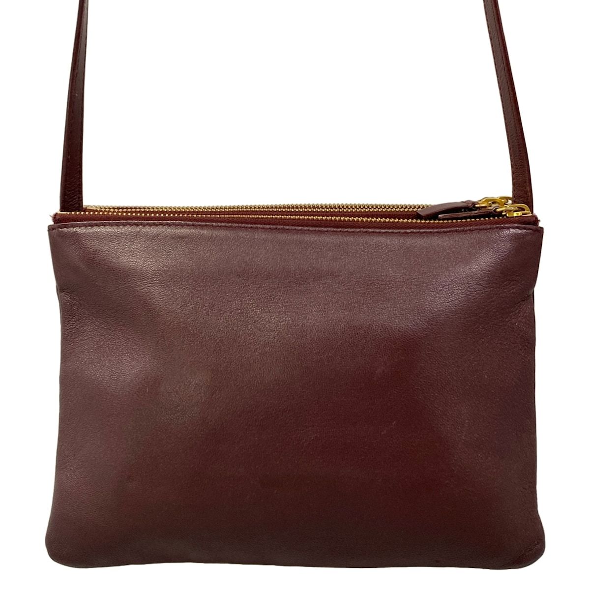 Celine Shoulder Bag Triola Bordeaux Leather — view 3