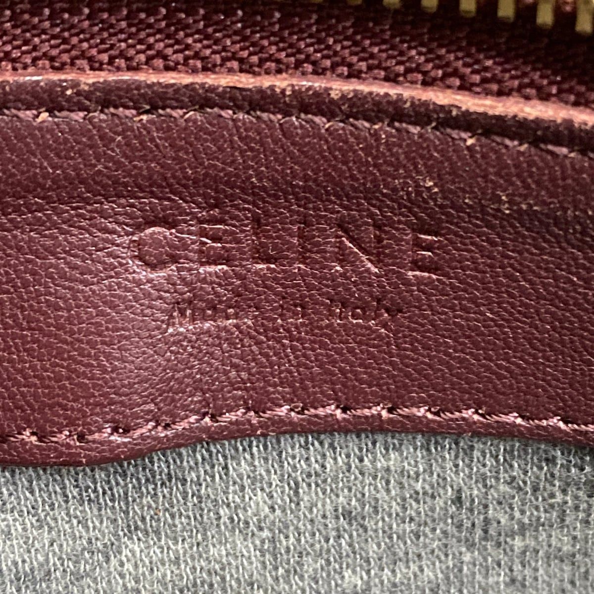Celine Shoulder Bag Triola Bordeaux Leather — view 8