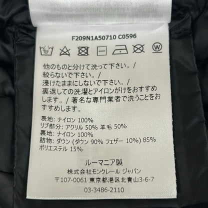 Moncler Down Jacket 00 XS Angle Giubbotto Bomber Black — view 5