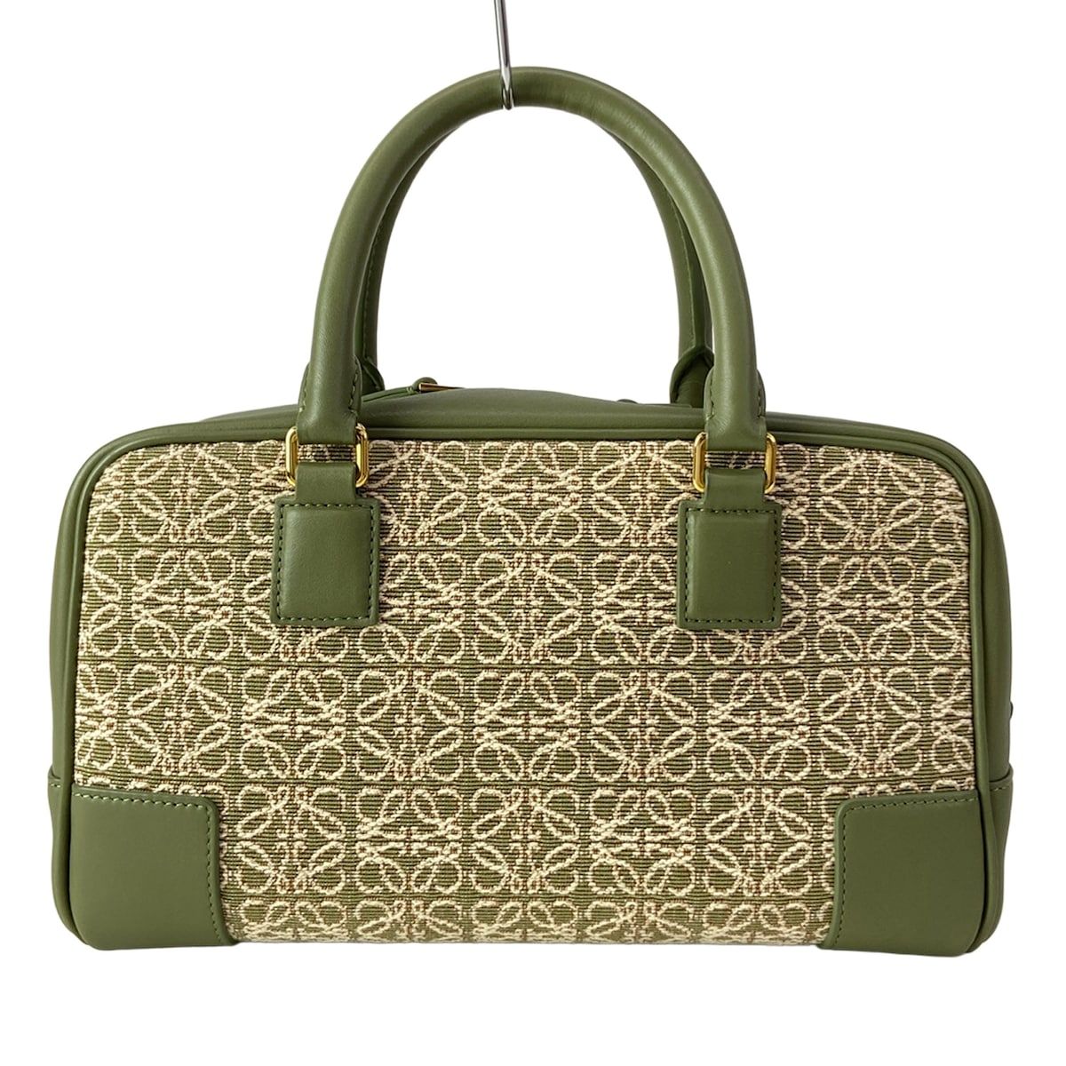 Loewe Handbag Amazona 23 Khaki Ivory Leather — view 3