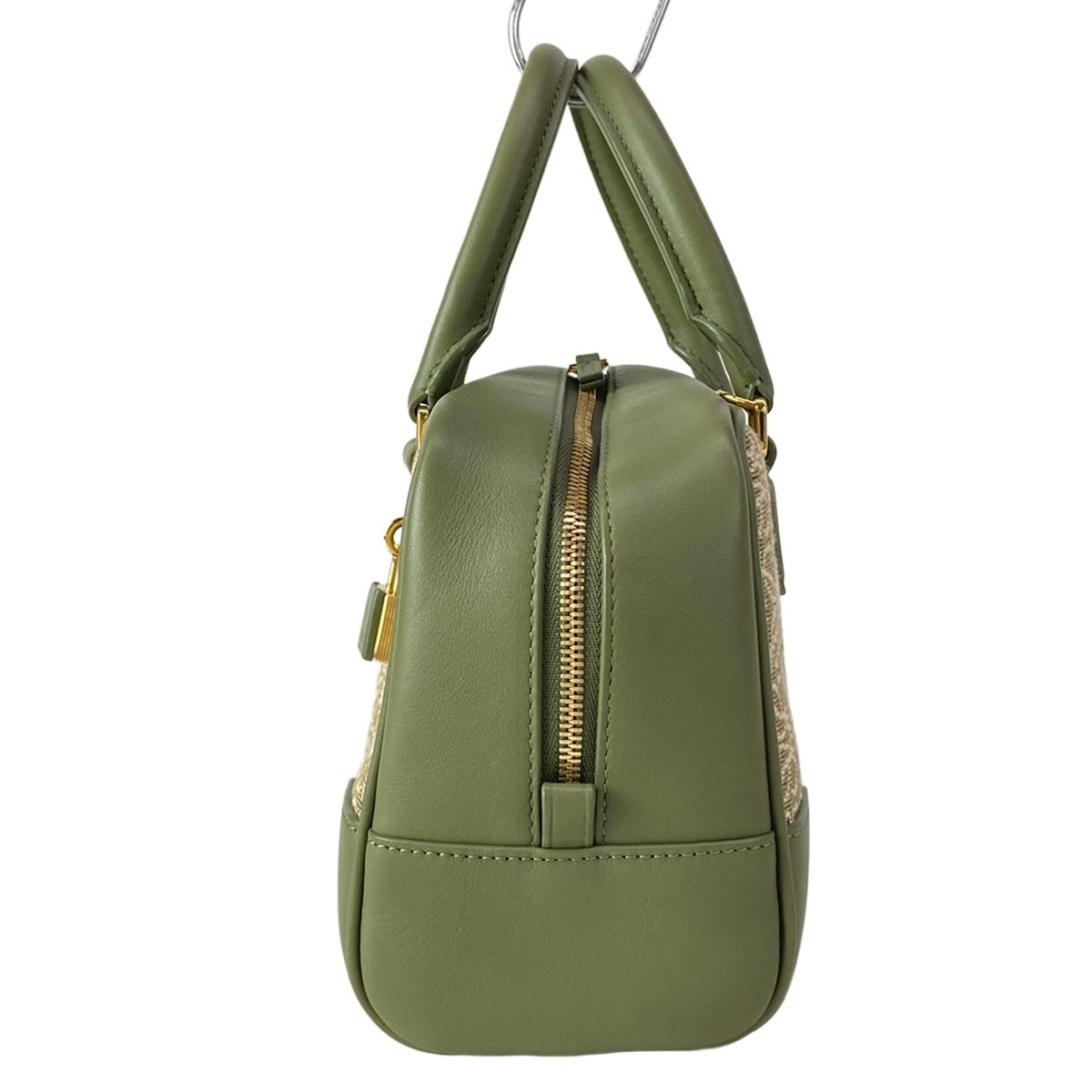 Loewe Handbag Amazona 23 Khaki Ivory Leather — view 4
