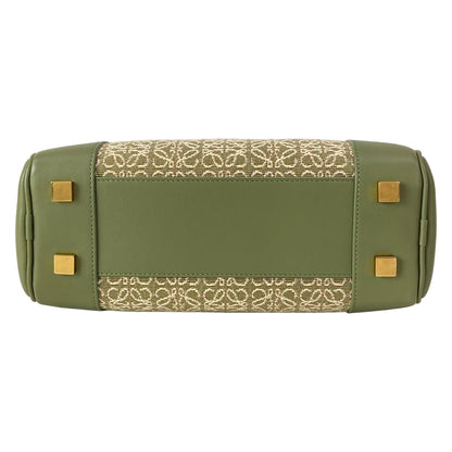 Loewe Handbag Amazona 23 Khaki Ivory Leather — view 5