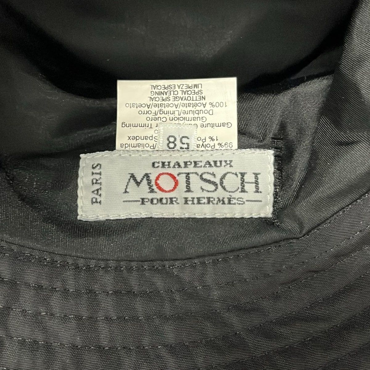 Hermes Motsch Hat 58 Black — view 5