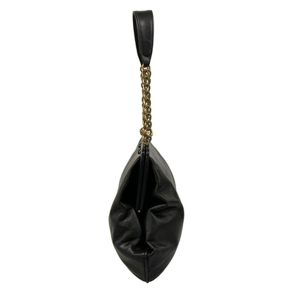 Chanel Shoulder Bag Black Chain Vintage Gold Mouth — view 4