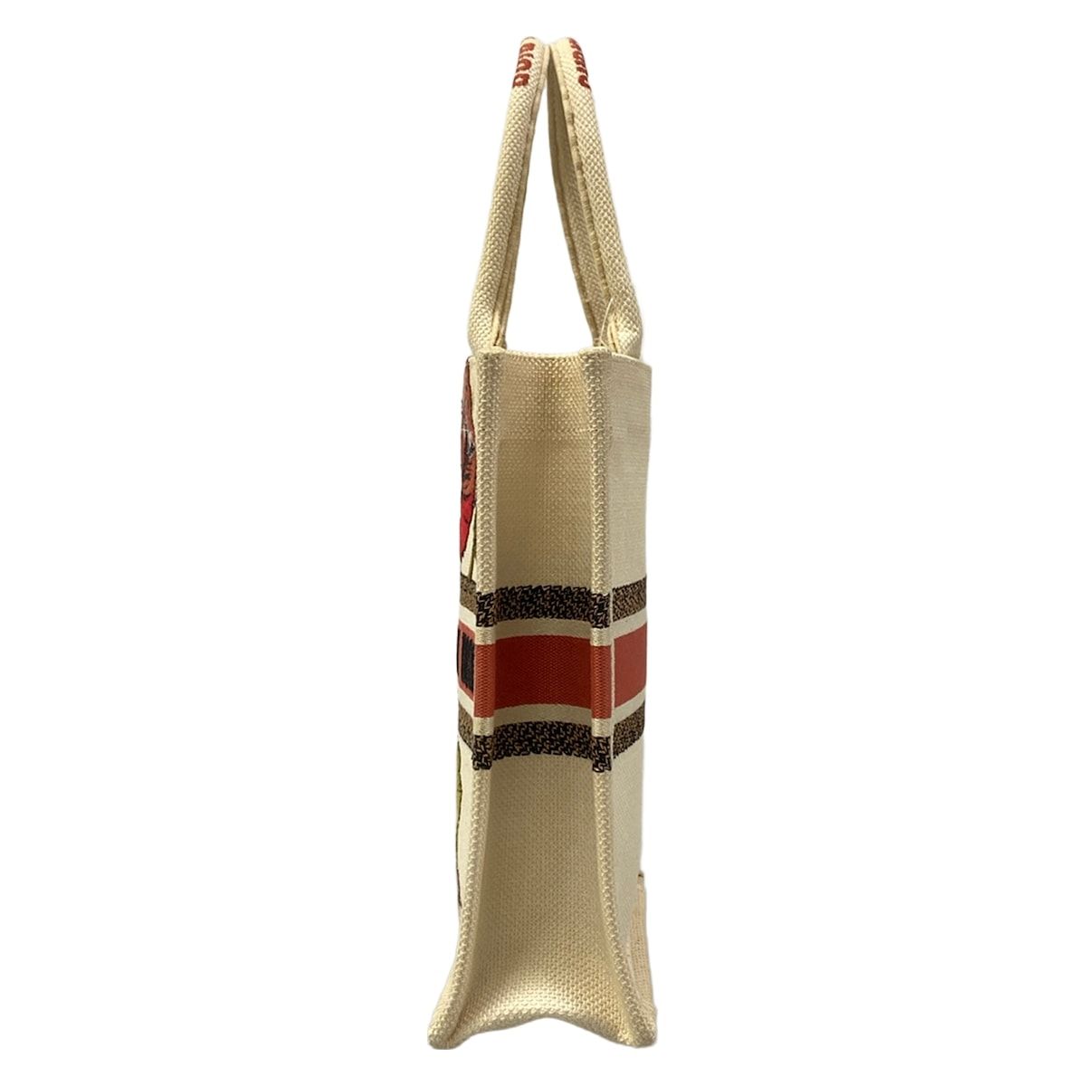 Dior Tote Book Vertical Ivory Dark Green Multi Flower — view 4