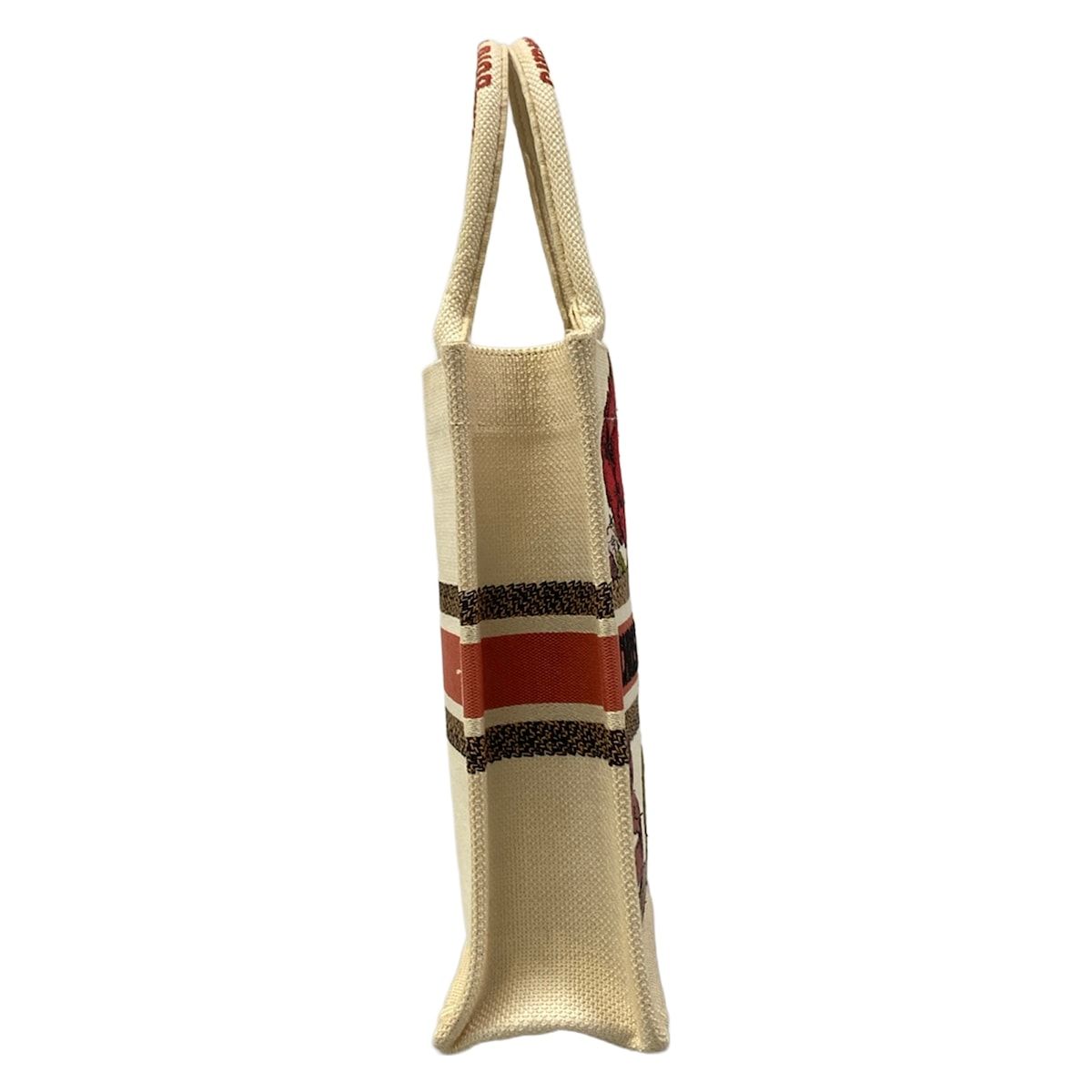 Dior Tote Book Vertical Ivory Dark Green Multi Flower — view 2