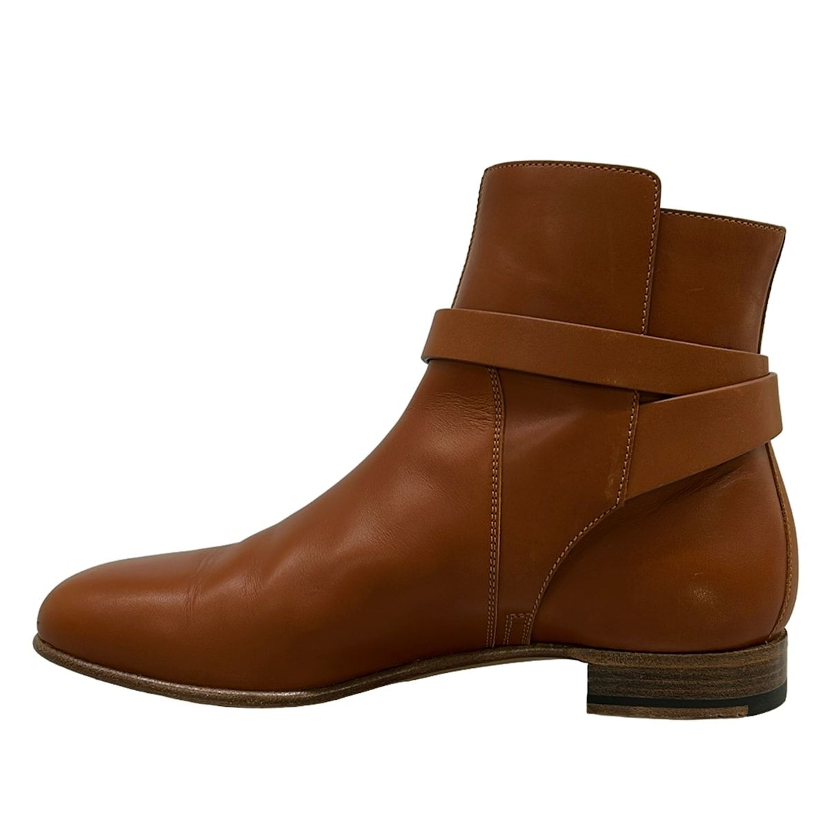 Hermes Short Boots 36 Neo Brown Kelly Buckle Silver Leather — view 3