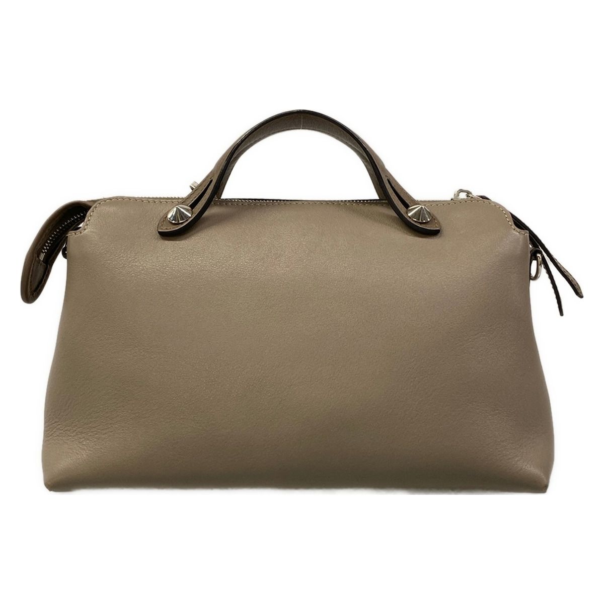 Fendi Handbag by the Way Gray Beige Leather — view 3