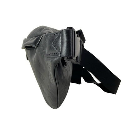 Louis Vuitton Waist Pouch Monogram Shadow Discovery Bum Bag PM Noir Leather — view 4