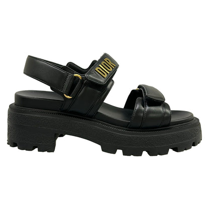 Dior Sandals 37.5 Act Black Lambskin — view 4
