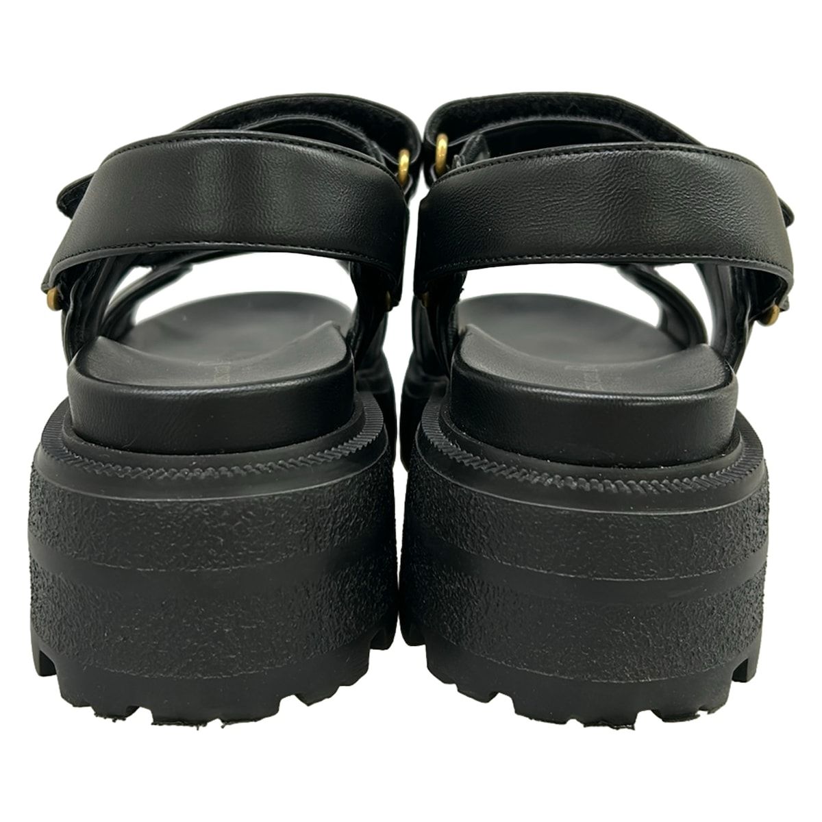 Dior Sandals 37.5 Act Black Lambskin — view 6