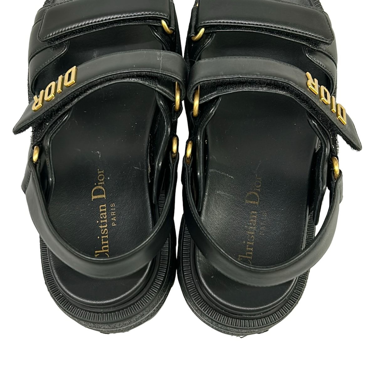 Dior Sandals 37.5 Act Black Lambskin — view 7