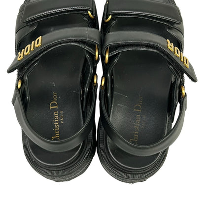 Dior Sandals 37.5 Act Black Lambskin — view 7