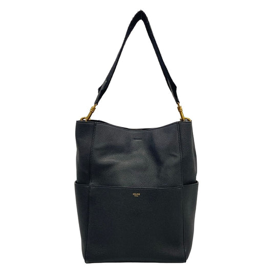 Celine Shoulder Bag Sangles Black