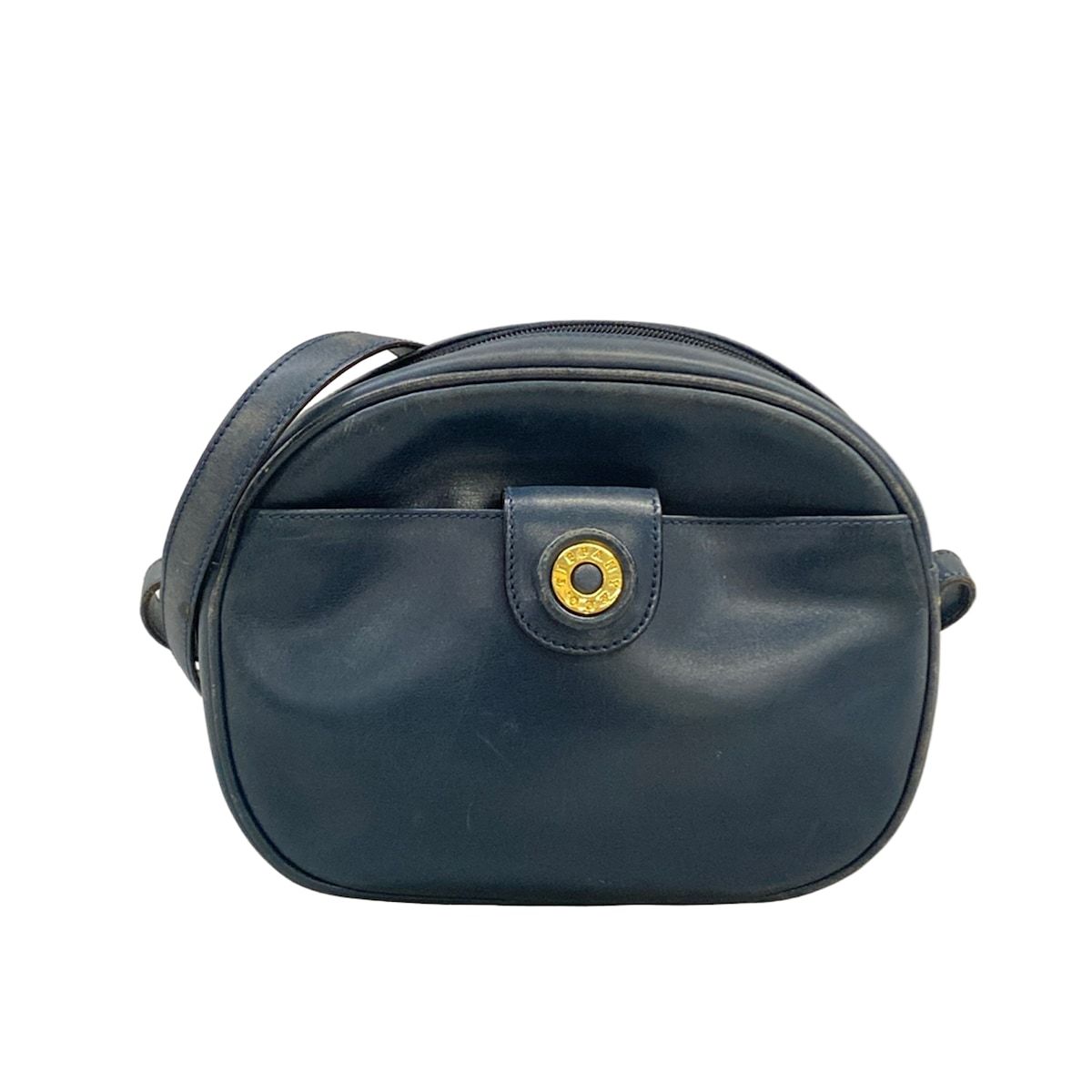 Tiffany & Co Shoulder Bag Navy Leather