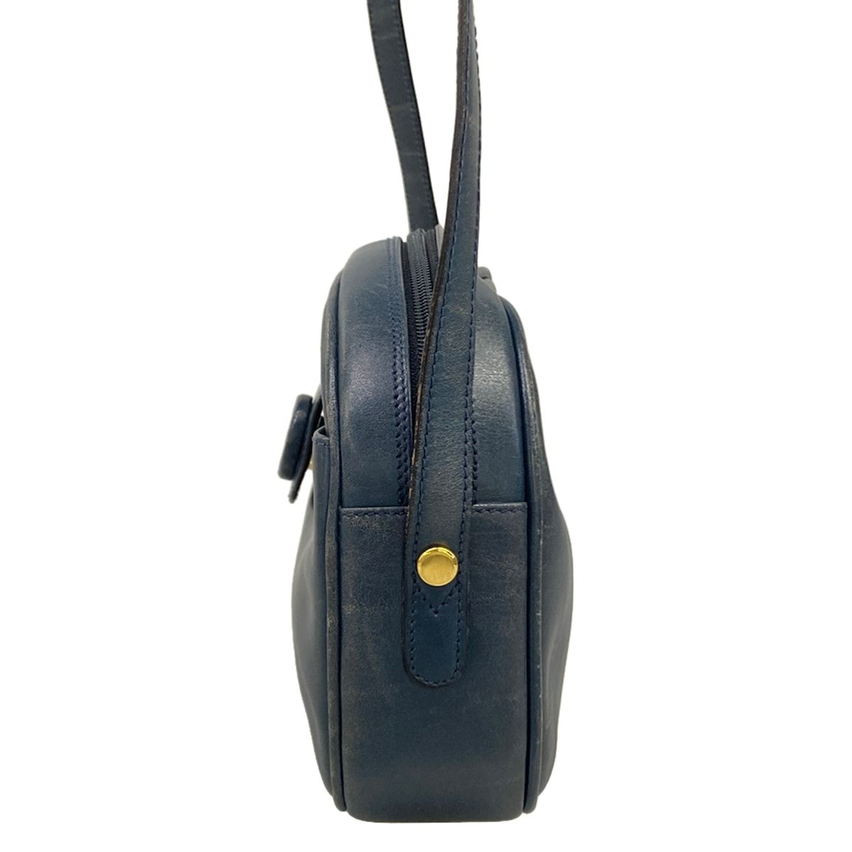 Tiffany & Co Shoulder Bag Navy Leather — view 4