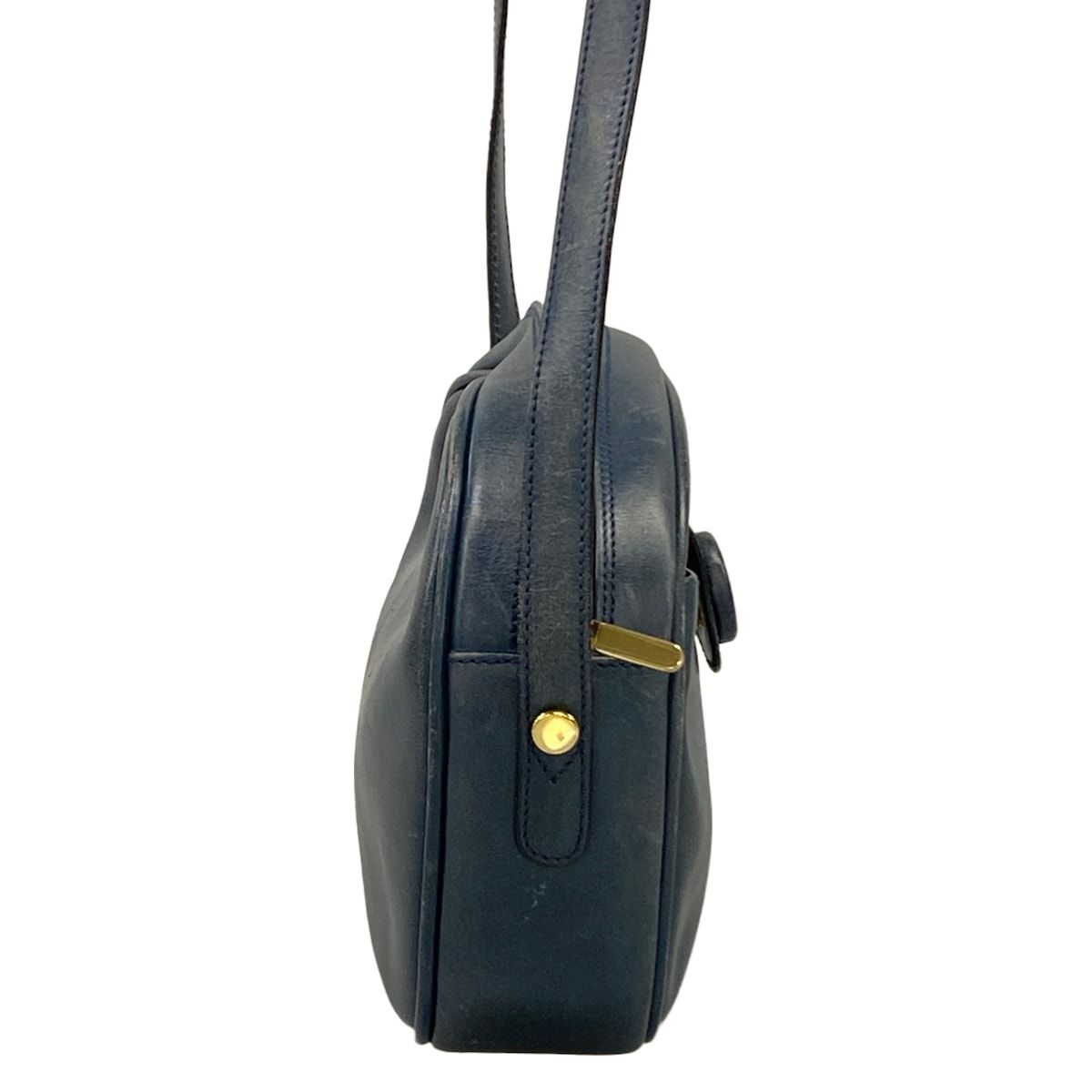 Tiffany & Co Shoulder Bag Navy Leather — view 2