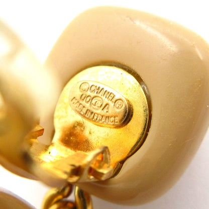 Chanel Earrings CC Logo Beige Black — view 5