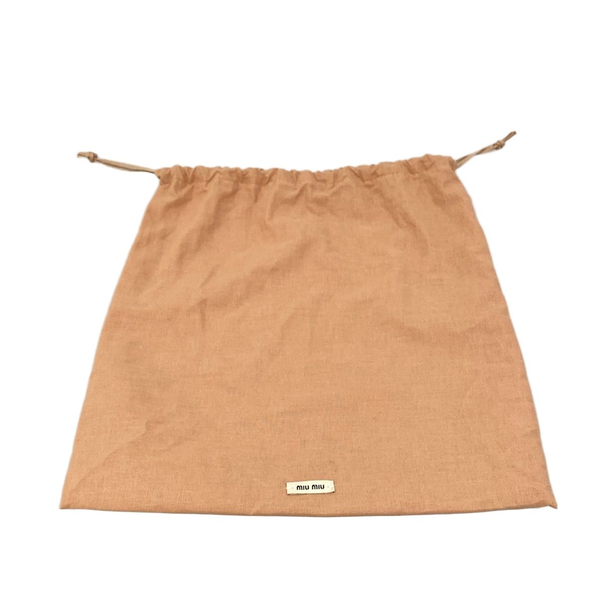 Miu Miu Shoulder Bag Nappa Leather Dark Brown Drawstring — view 8