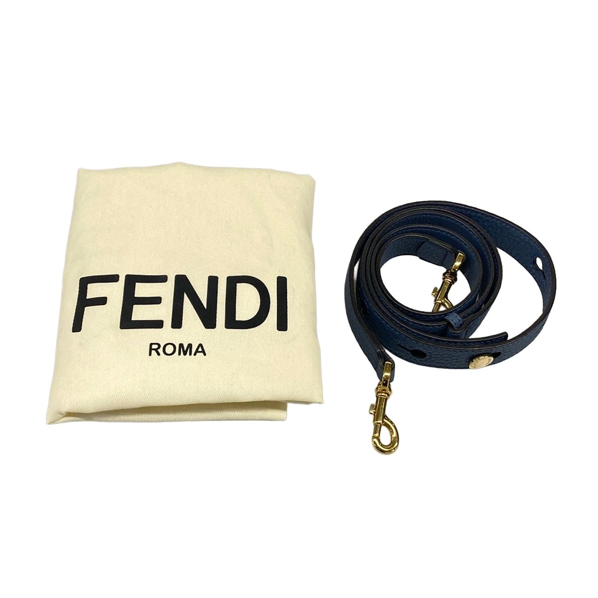Fendi Handbag by the Way Selleria Blue Leather — view 8