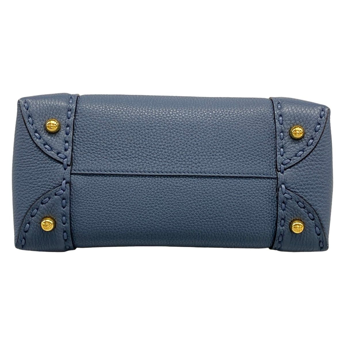 Fendi Handbag by the Way Selleria Blue Leather — view 5