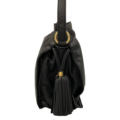 Loewe Shoulder Bag Flamenco 22 Black Drawstring Leather — view 4
