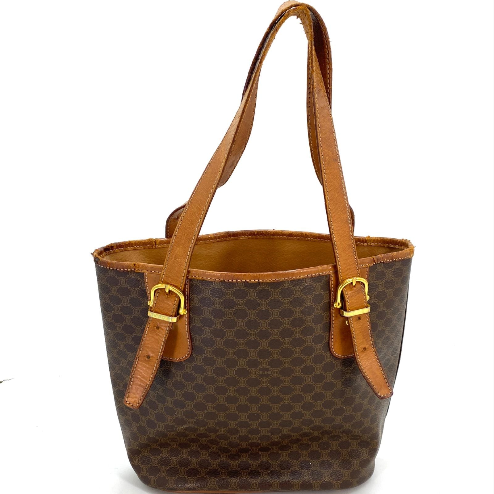 Celine Tote Macadam Brown Business Bucket — view 2