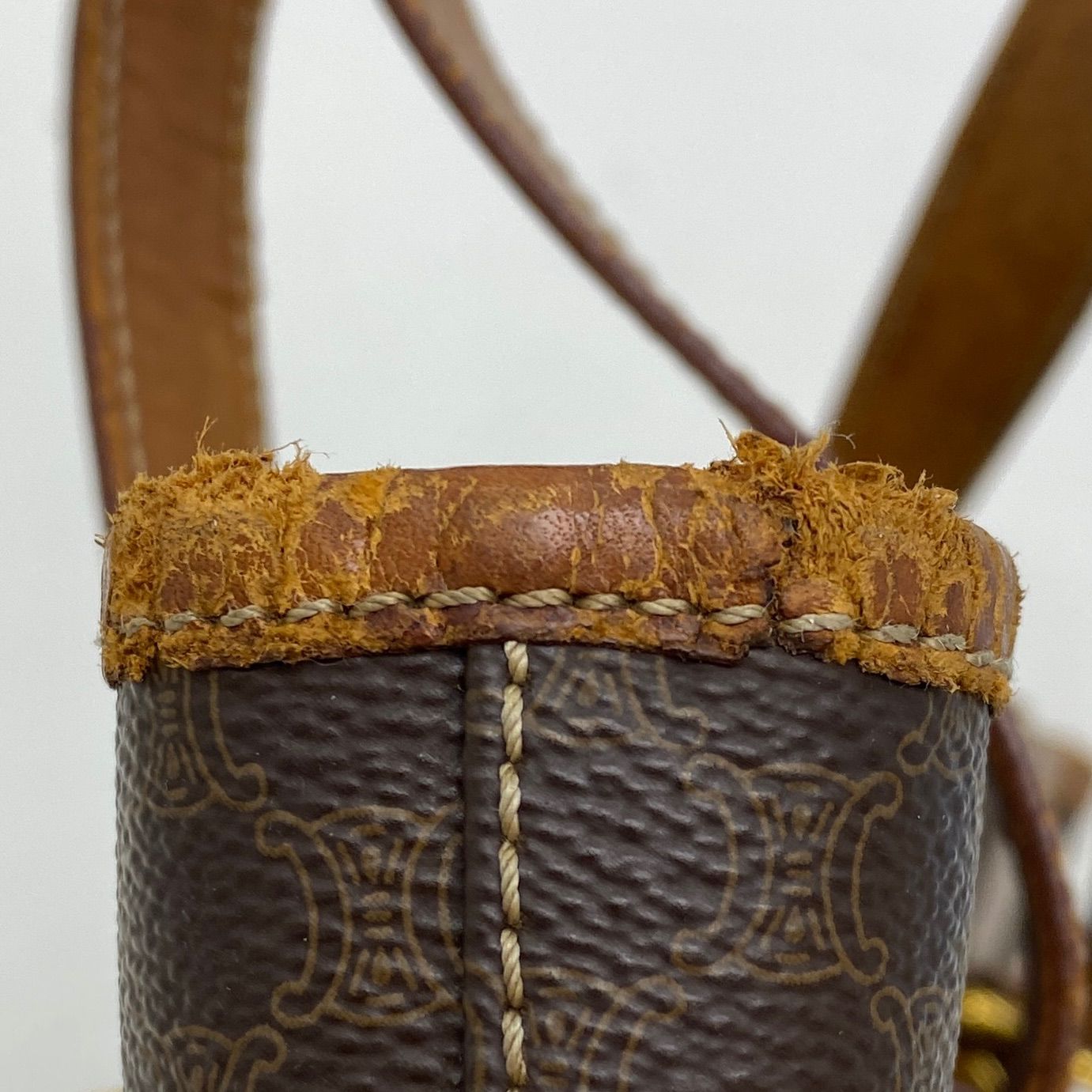 Celine Tote Macadam Brown Business Bucket — view 8