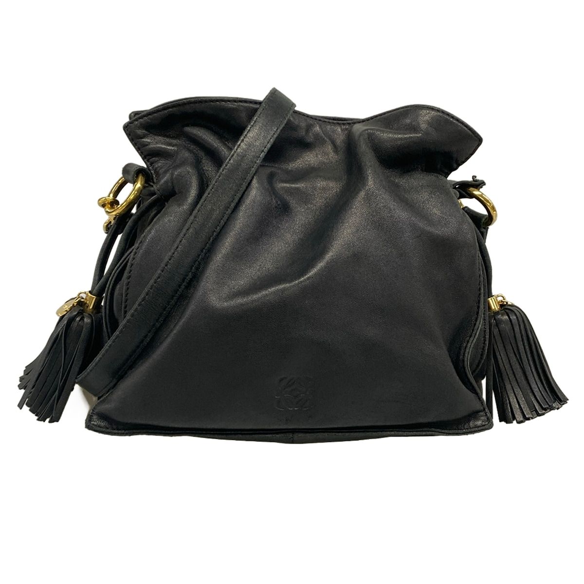 Loewe Shoulder Bag Flamenco Black Leather