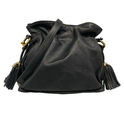 Loewe Shoulder Bag Flamenco Black Leather