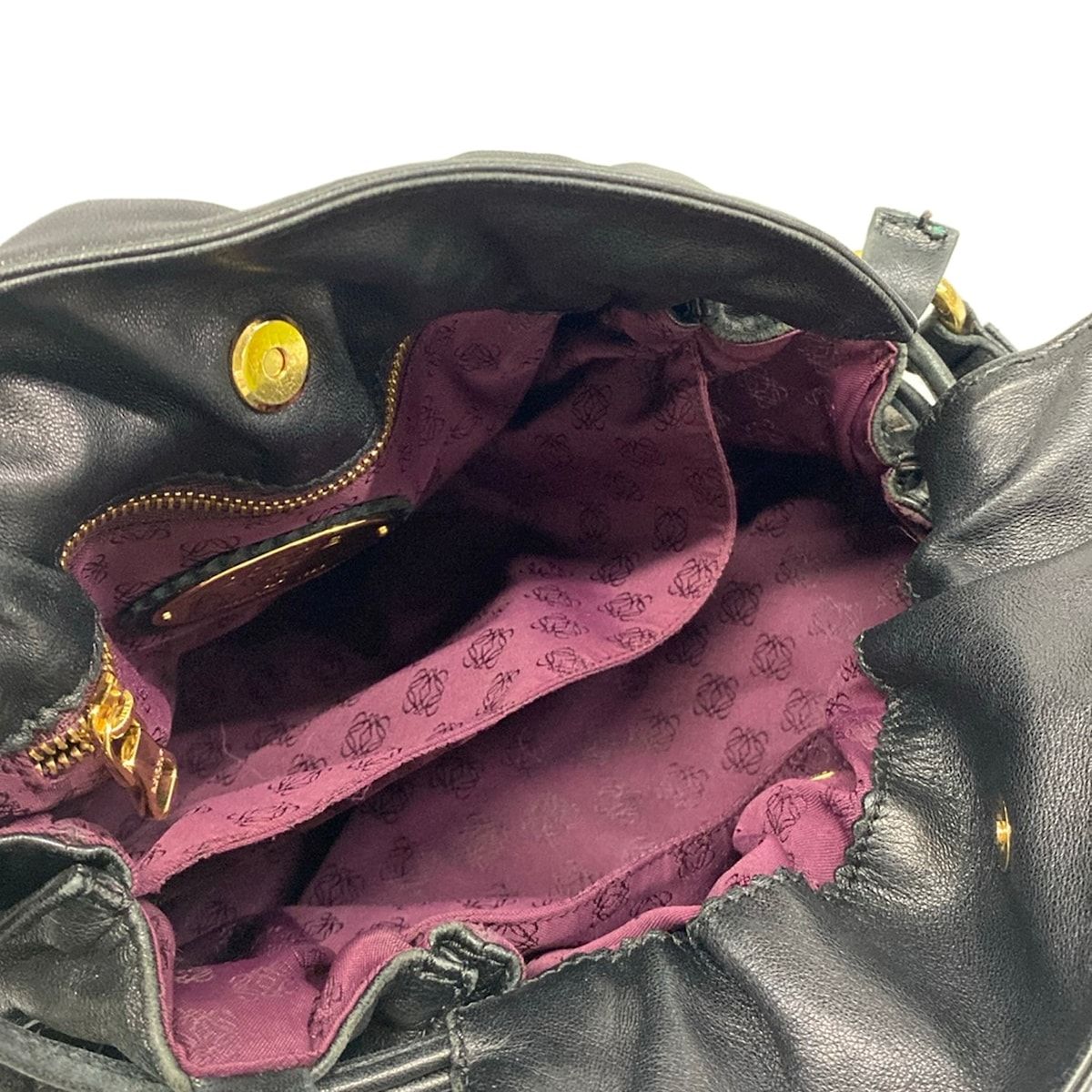 Loewe Shoulder Bag Flamenco Black Leather — view 7