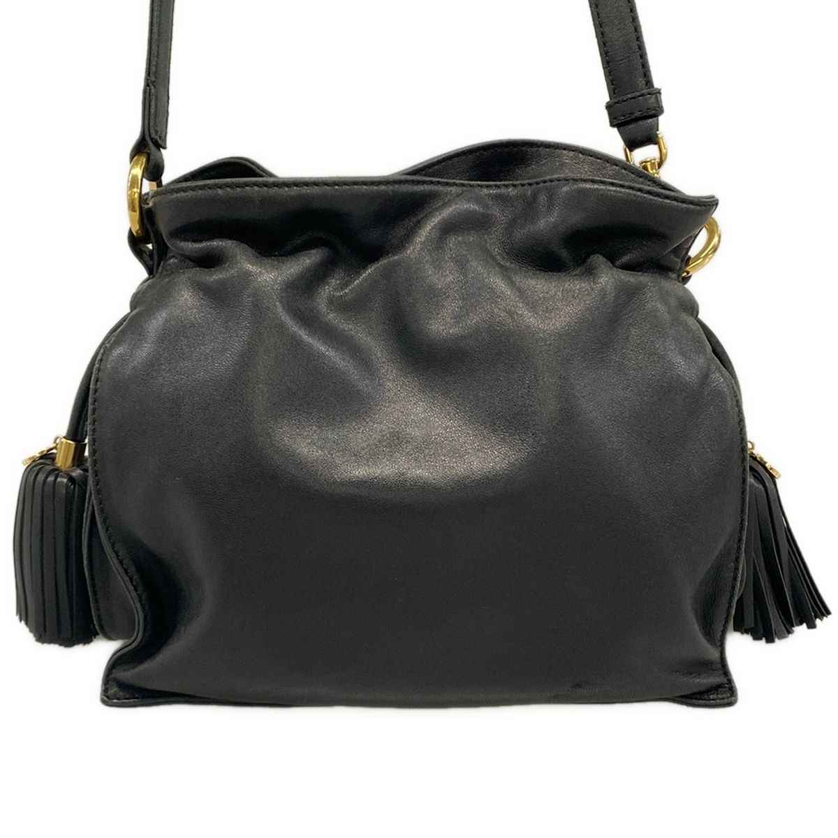 Loewe Shoulder Bag Flamenco Black Leather — view 3