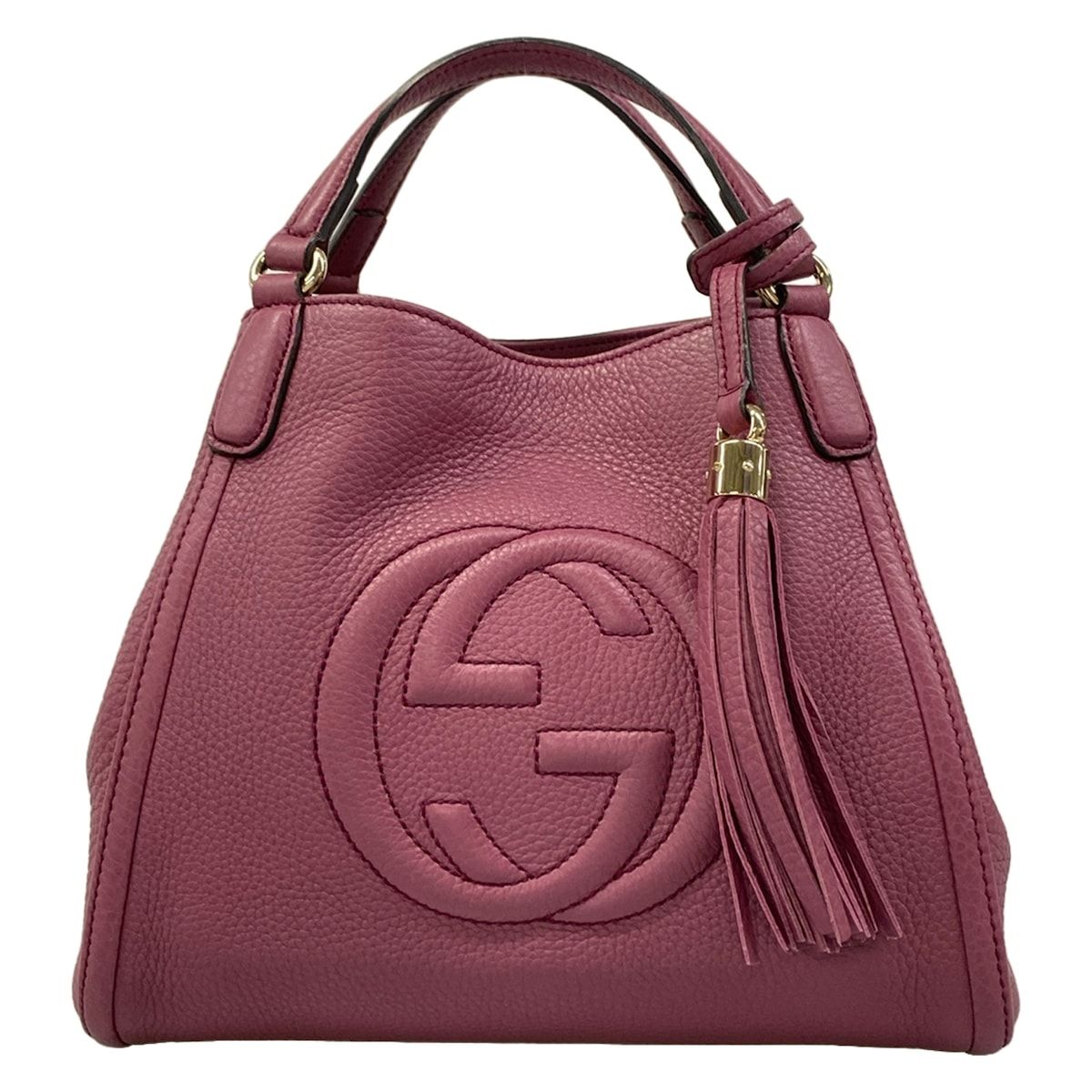 Gucci Tote Soho Purple Leather