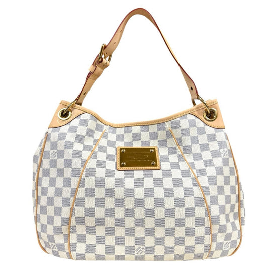 Louis Vuitton Galleria PM Damier Azur Shoulder Bag Canvas White