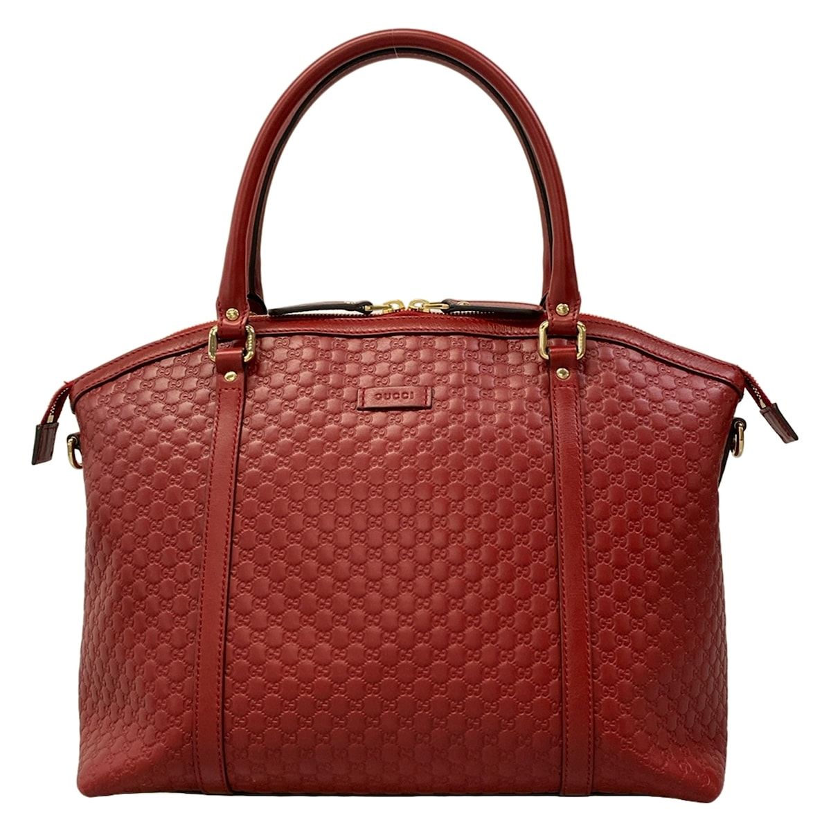 Gucci Handbag Micro Guccissima Red Leather