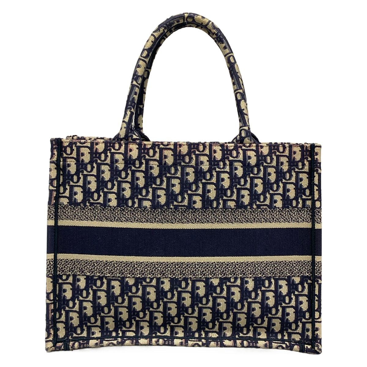 Dior Tote Book Vintage Small Ivory Navy — view 3