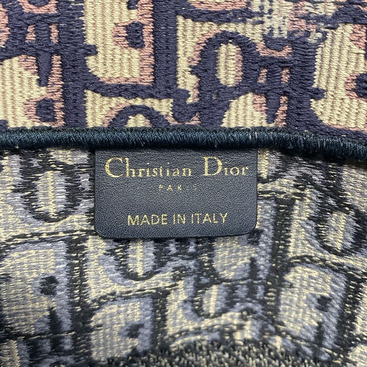 Dior Tote Book Vintage Small Ivory Navy — view 8