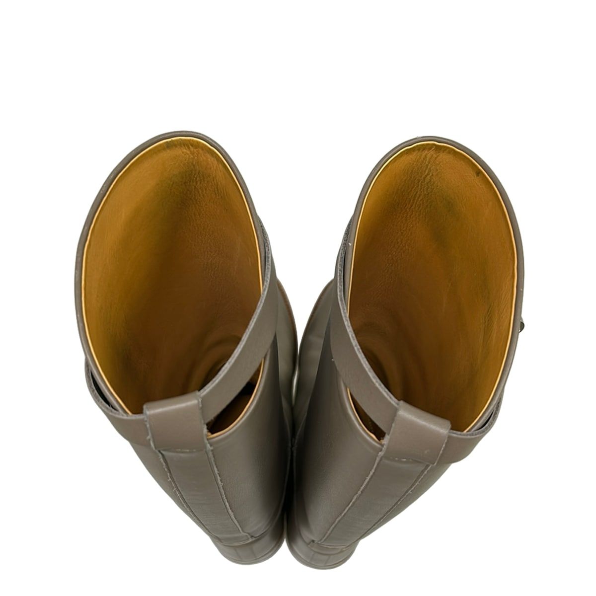 Hermes Long Boots 37.5 Jumping Gray Beige Kelly Buckle Silver Leather — view 7