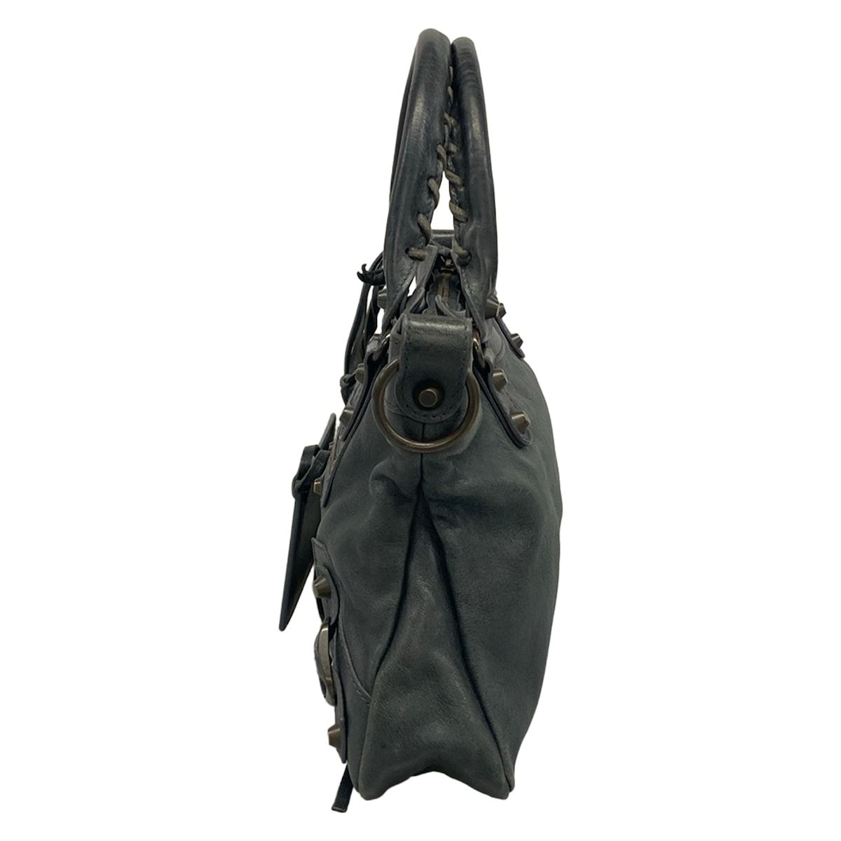 Balenciaga Handbag the Fast Dark Green Leather — view 4