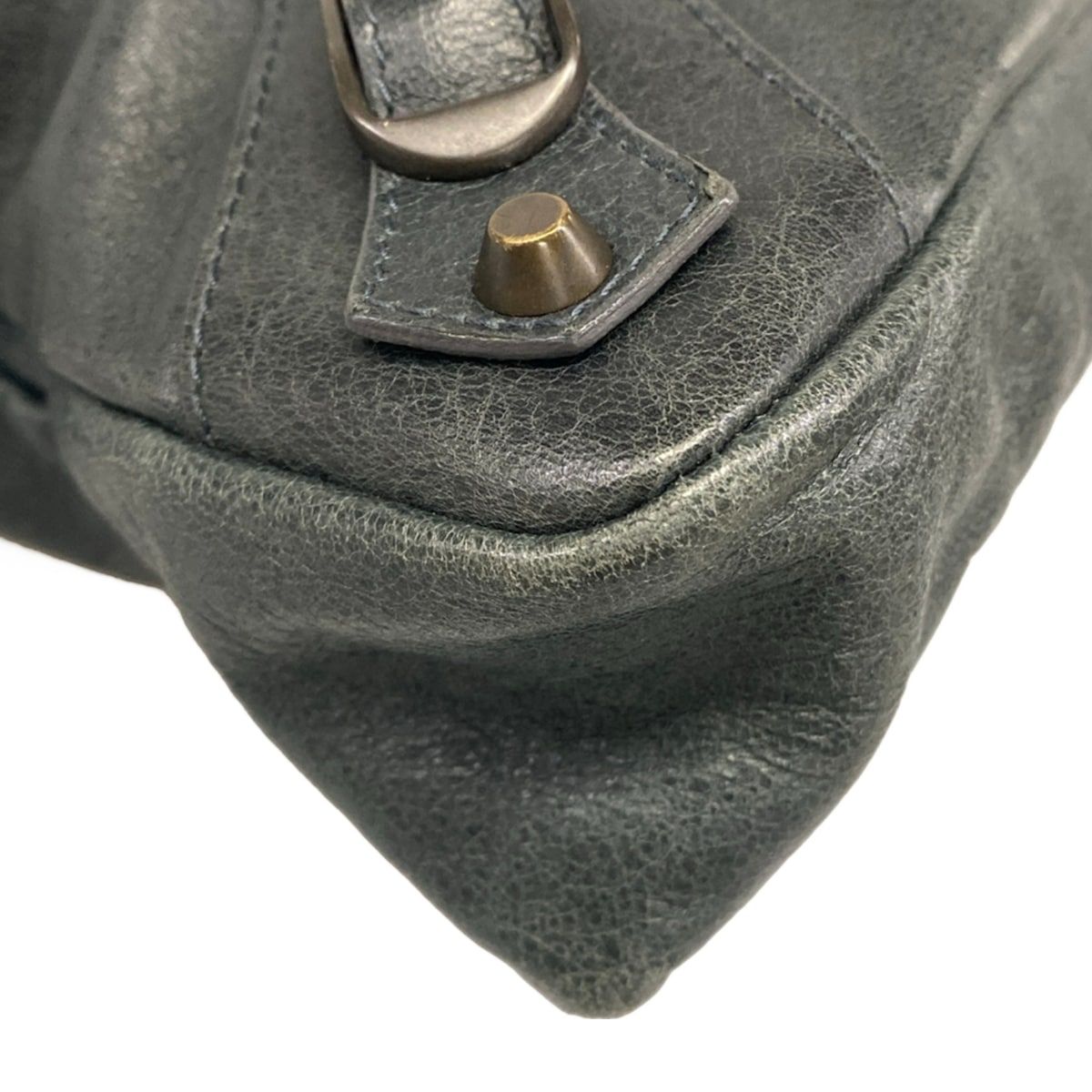 Balenciaga Handbag the Fast Dark Green Leather — view 6