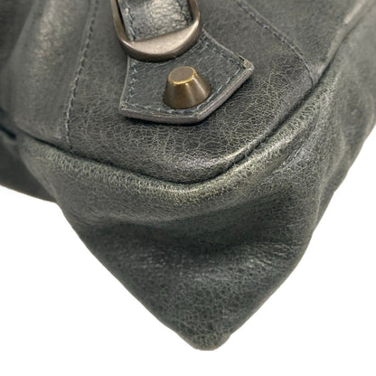 Balenciaga Handbag the Fast Dark Green Leather — view 6