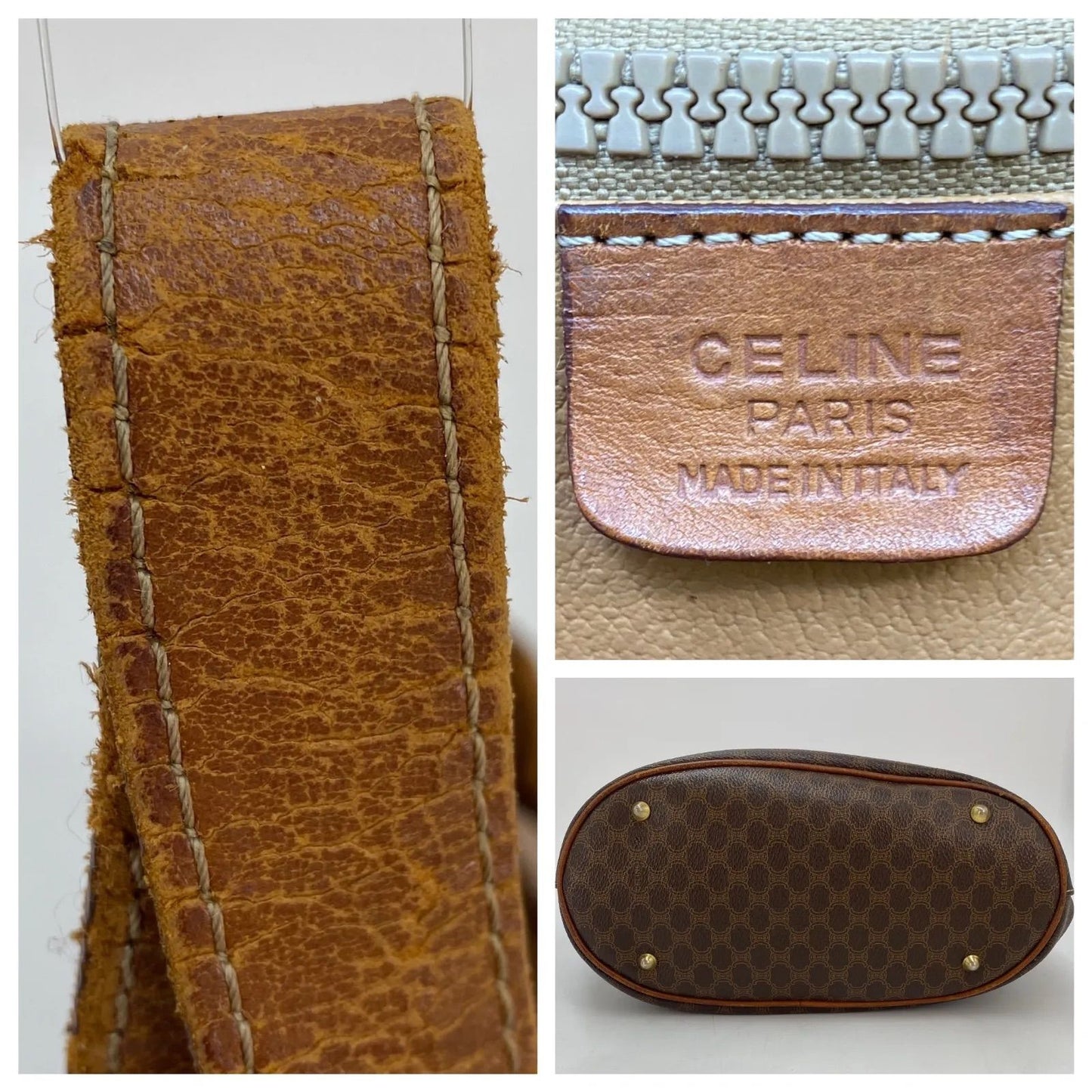 Celine Tote Macadam Brown Business Bucket — view 4