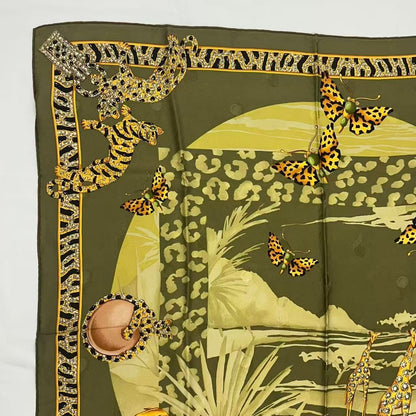 Cartier Scarf Silk Must de Cartier Animal Pattern Green — view 2