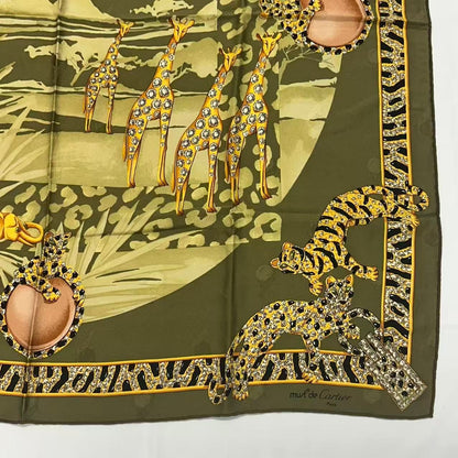 Cartier Scarf Silk Must de Cartier Animal Pattern Green — view 4
