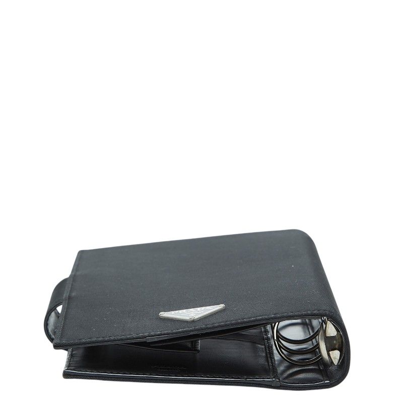 Prada Notebook Cover System Black Nylon Leather 1- Agenda — view 3