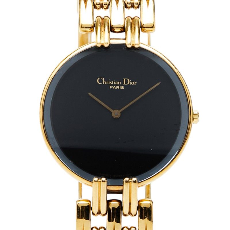 Dior Bagheera Watch 47 Black Silver Plated